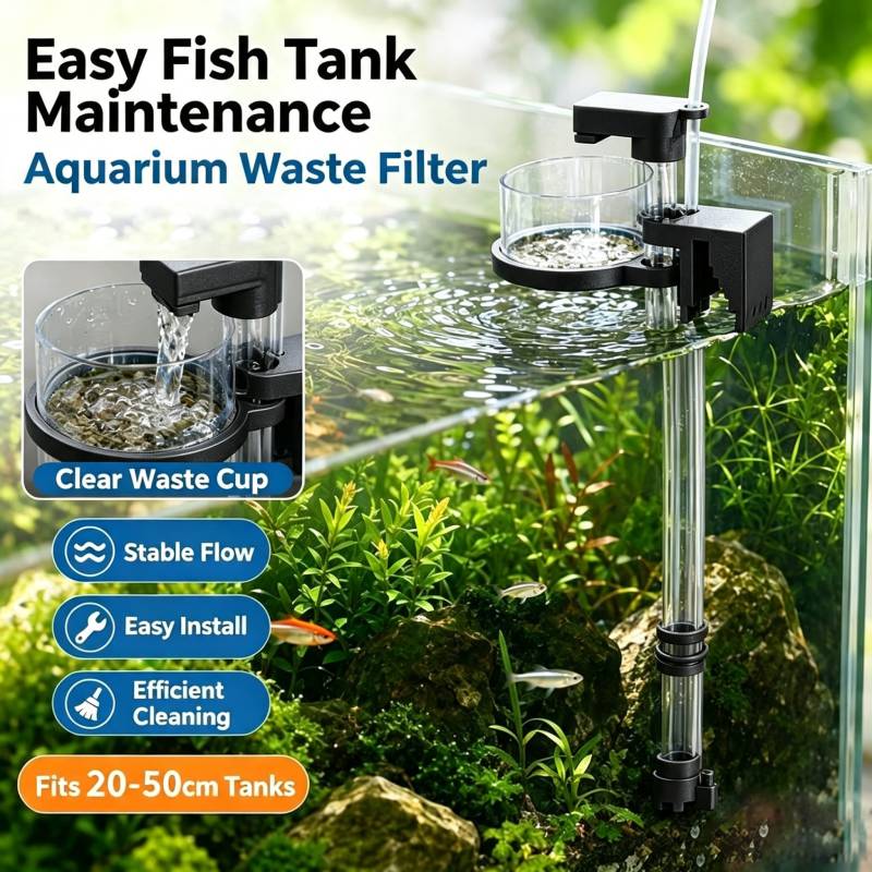Aquarium Fish Waste Collector - Çıkarılabilir Hava Kaldıraçlı Akvaryum Balık Atık