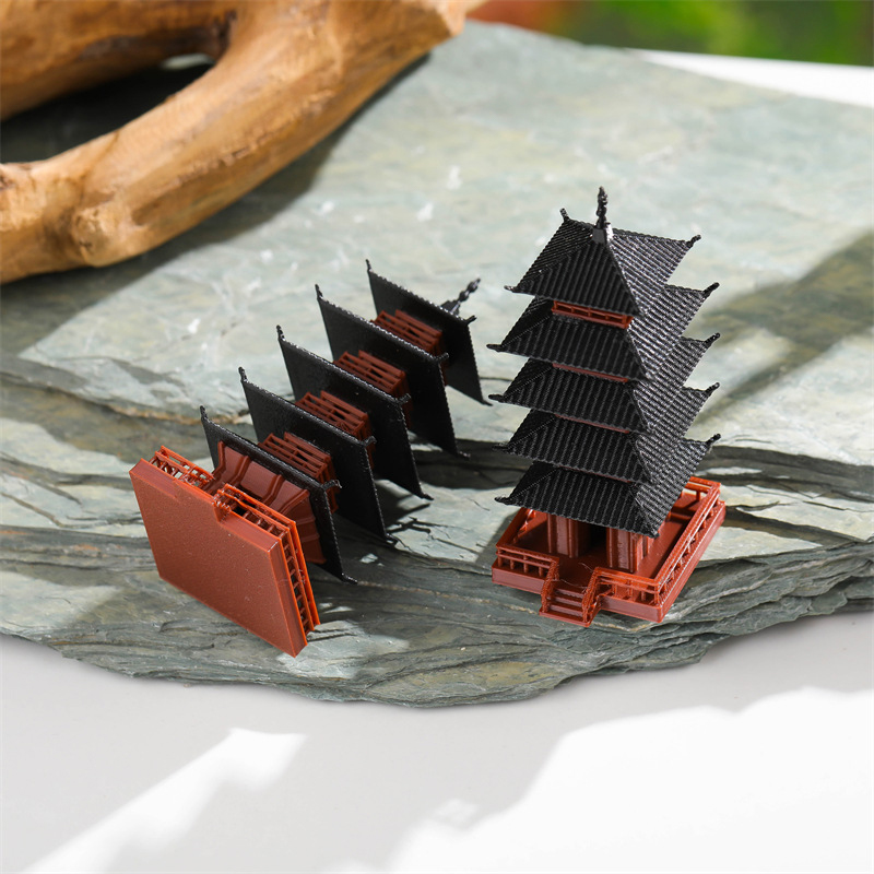Aquarium Fish Small - Mini Pagoda Heykeli Antik Bina Modeli