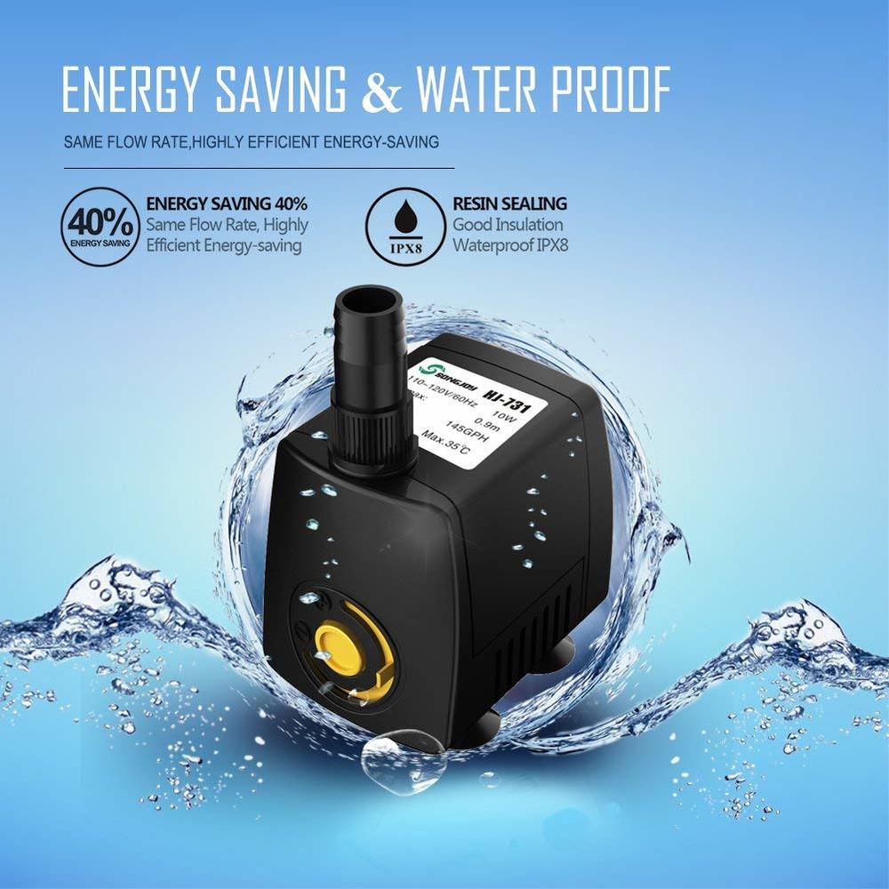 220V 300-800L/h dalgıç su akva - Aquarium Fish Rate incelemesi ve fiyatı