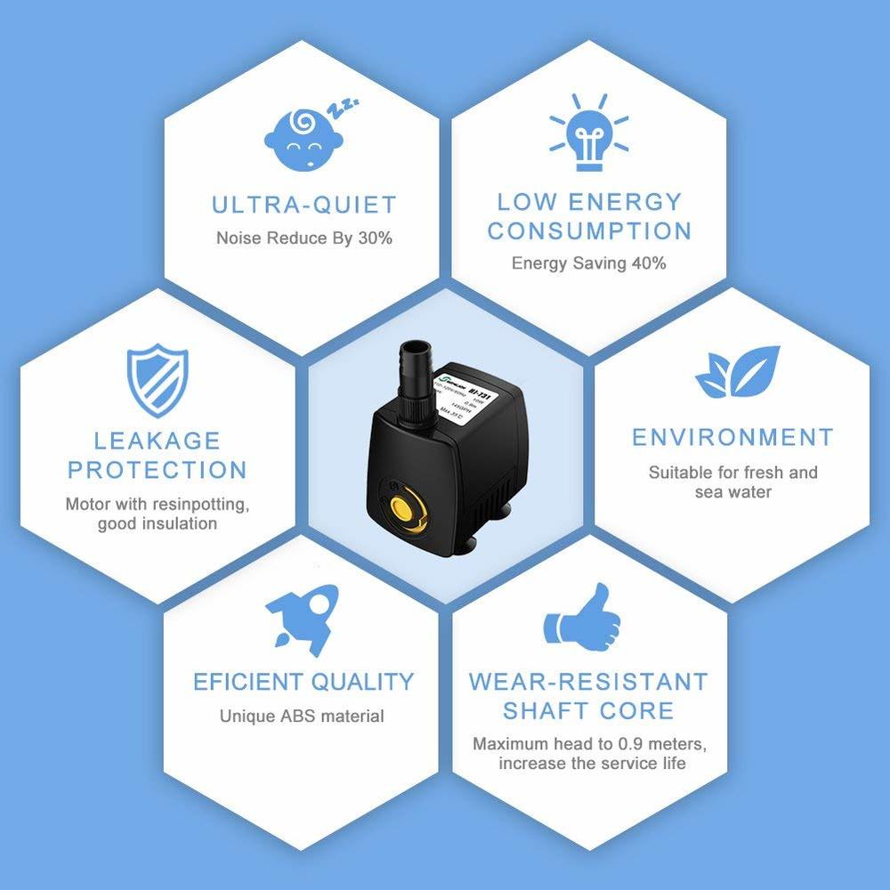 220V 300-800L/h dalgıç su akva - Aquarium Fish Rate incelemesi ve fiyatı